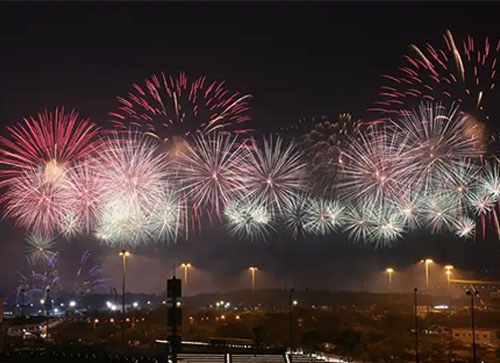 白河县焰火晚会